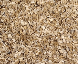 A close up of a pile of wood chips