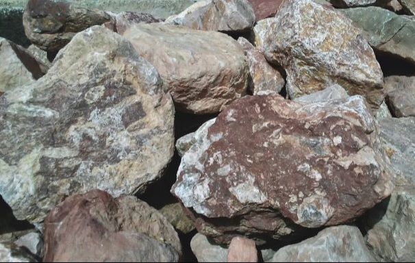 A pile of rocks sitting on top of each other.