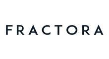 The logo for fractora is a black and white logo on a white background.