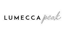 A black and white logo for lumecca peak on a white background.