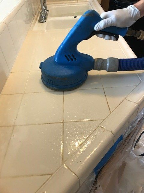 counter grout cleaning