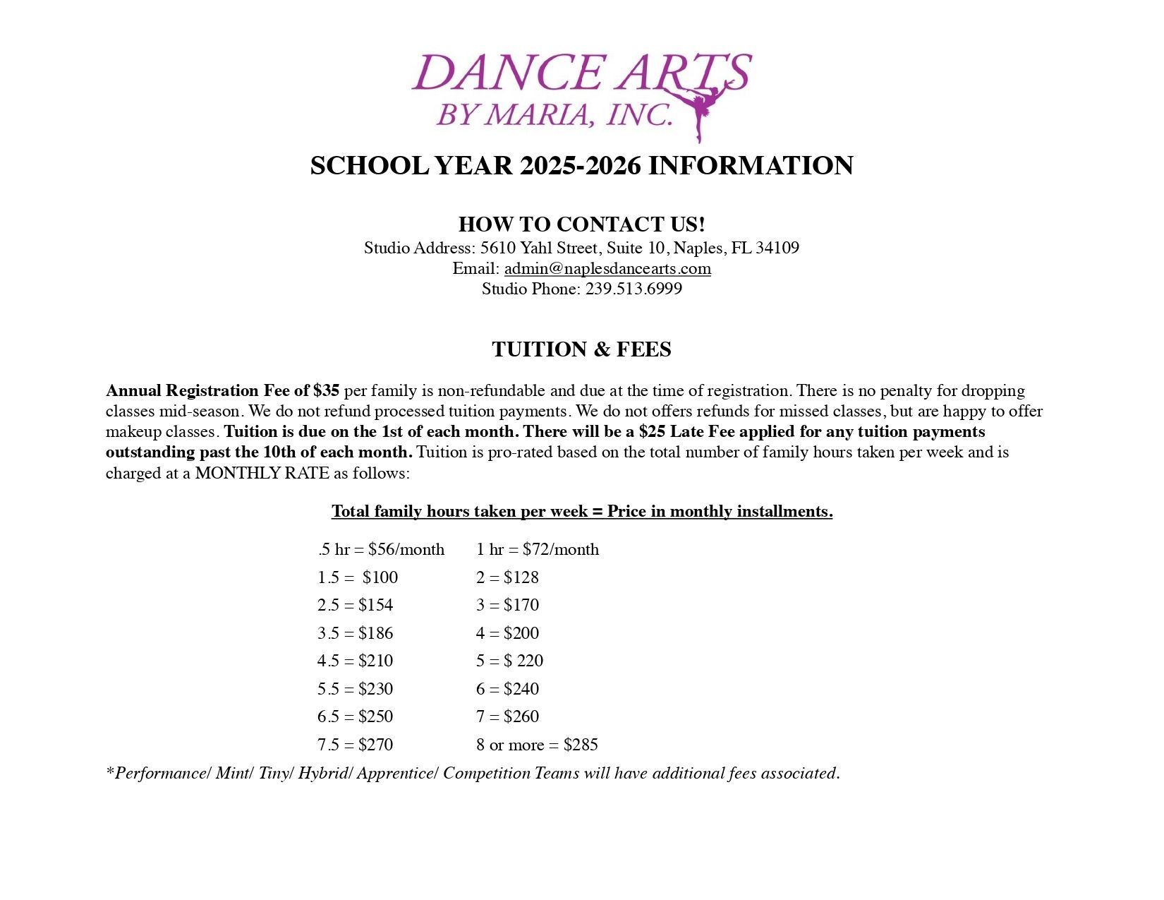 A white sheet of paper with the words dance arts on it.