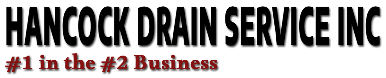 "HANCOCK DRAIN SERVICE INC" in black text, with " #1 in the #2 Business" in red underneath.