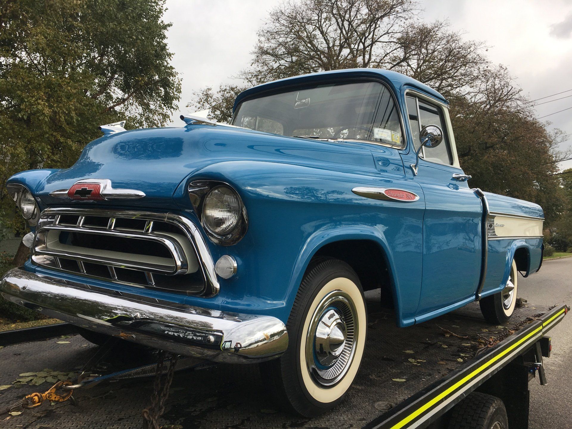 blue vintage pickup