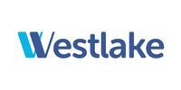 Westlake logo in blue text with a stylized blue “W” icon