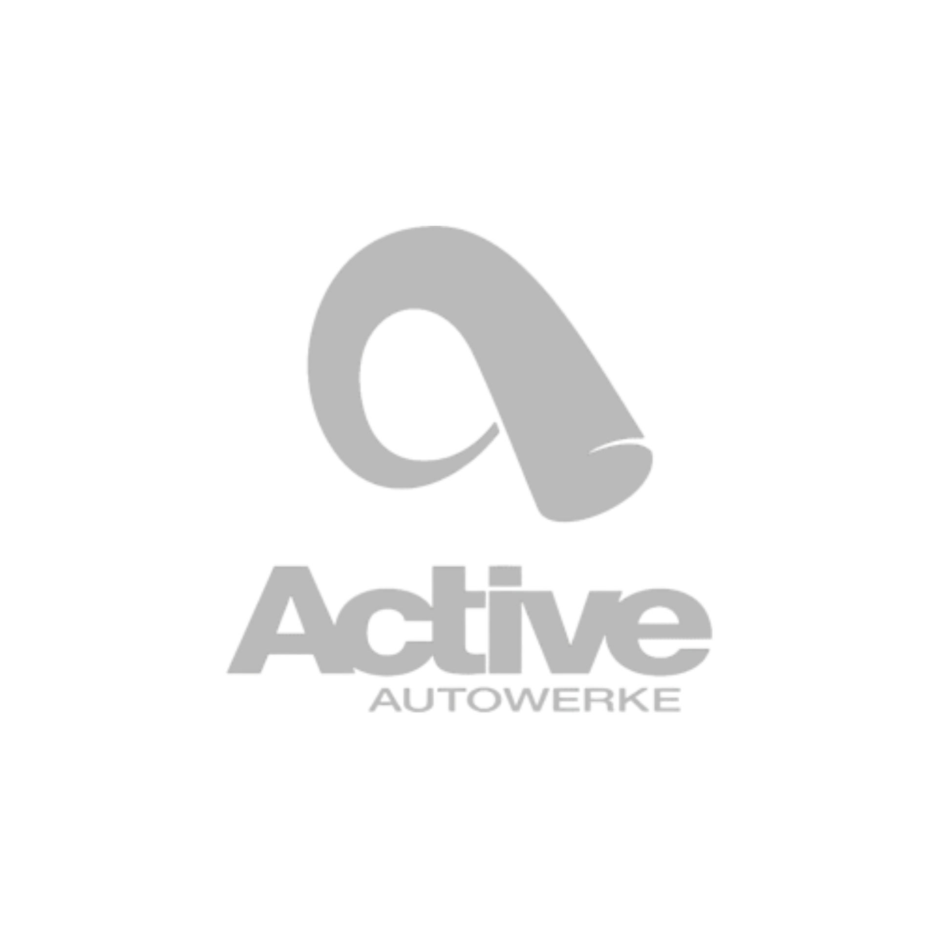Gray “Active Autowerke” logo on a white background