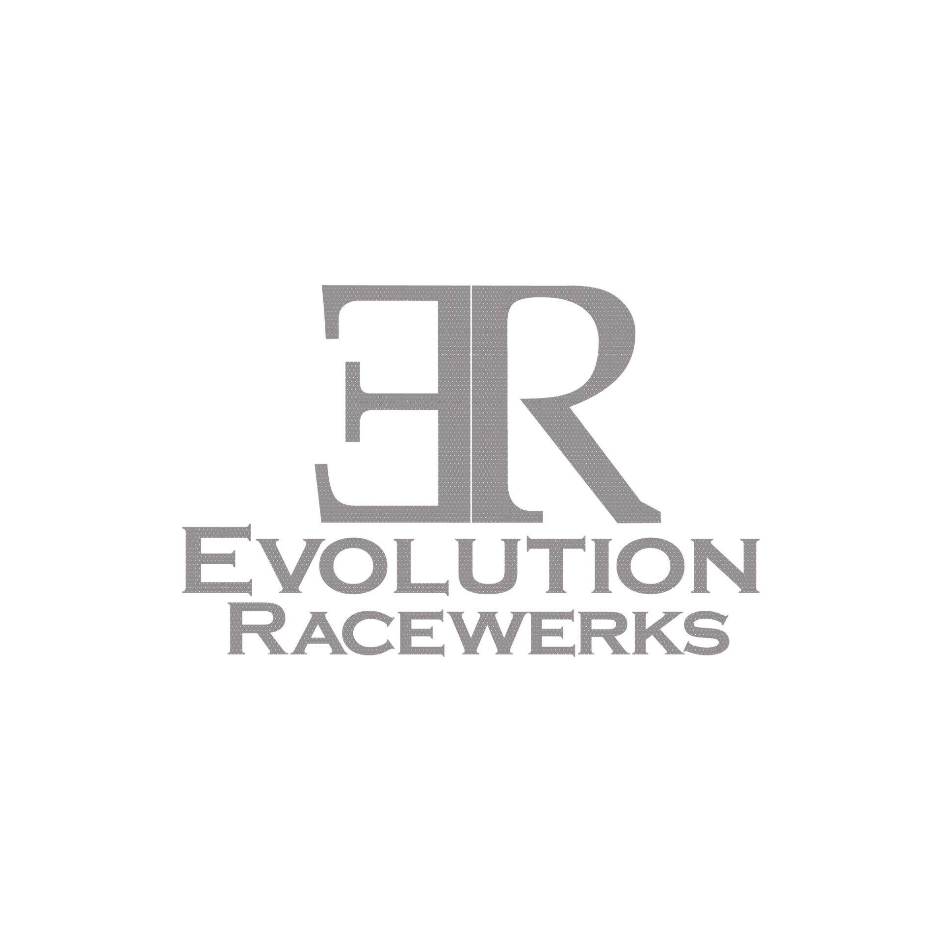 Grey Evolution Racewerks logo with stylized ER letters on a white background