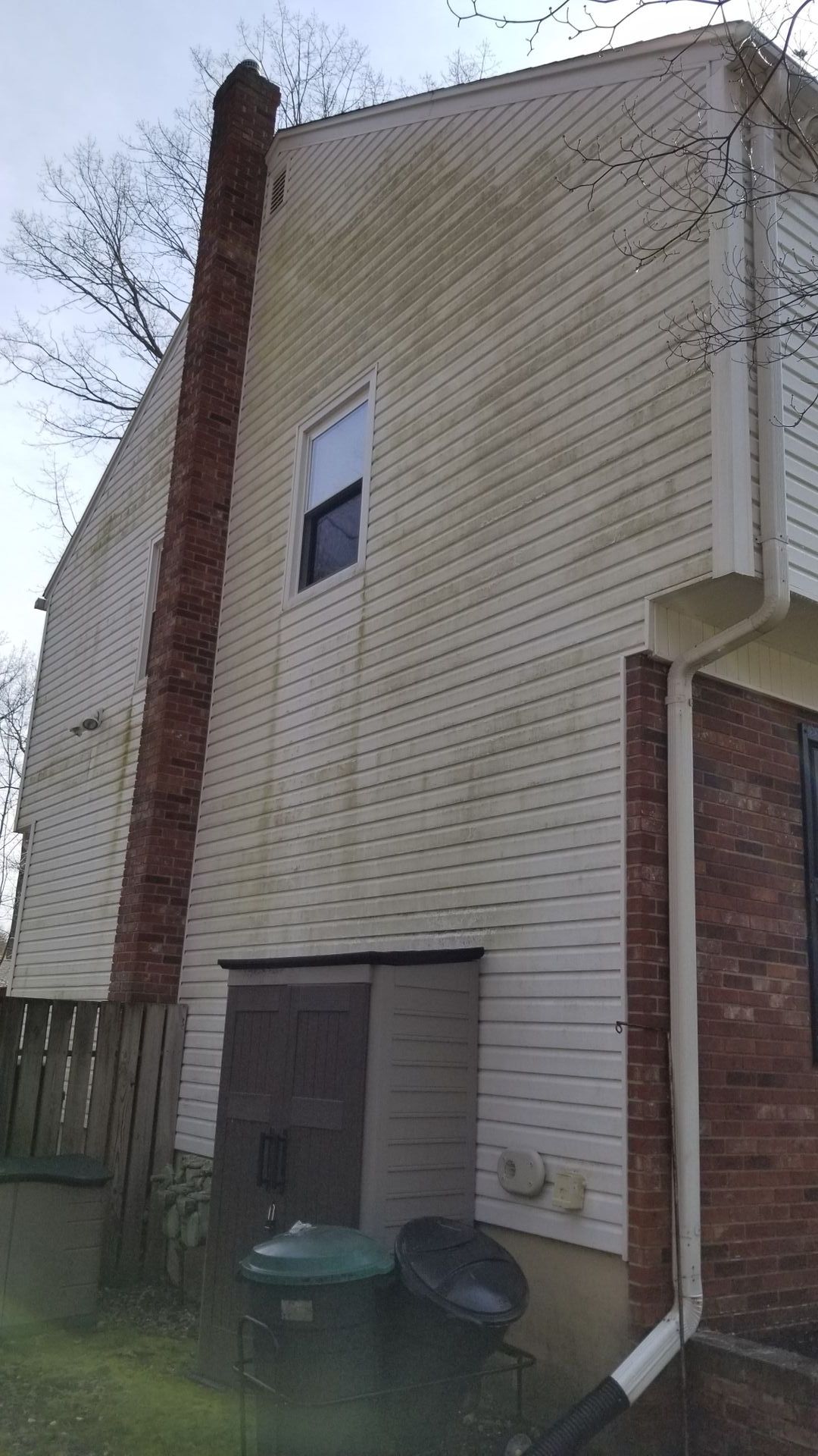 Before pressure washing