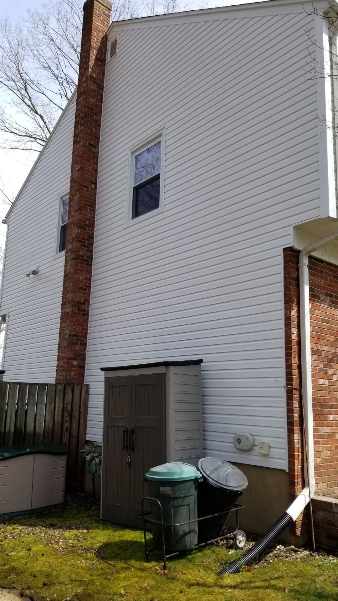 After pressure washing