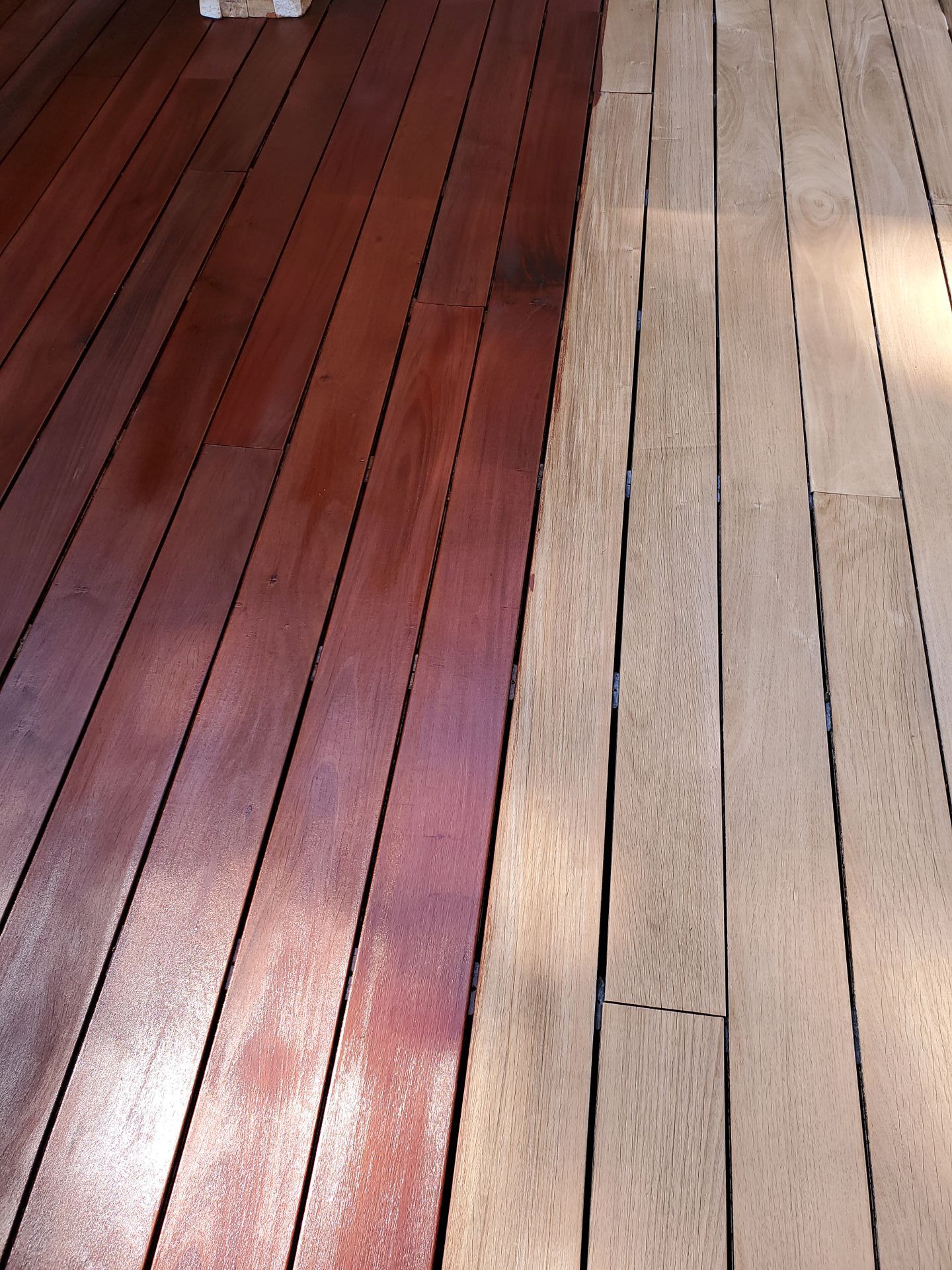 Deck staining