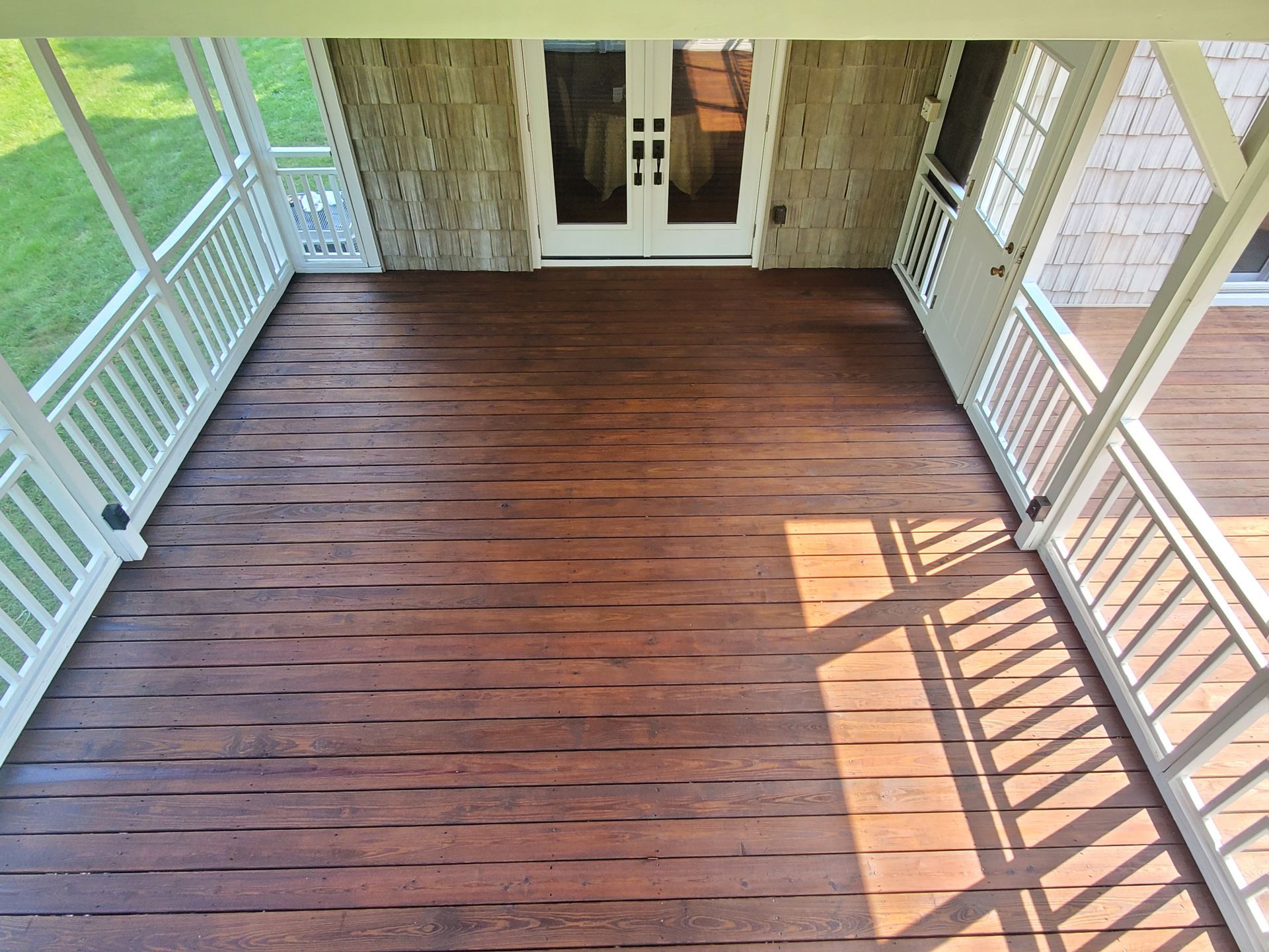 Deck staining