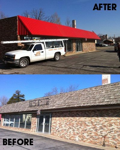 Roofing before and after