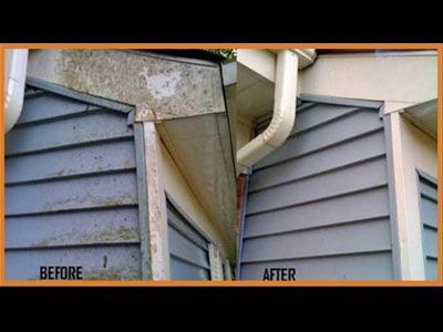 Before and after siding