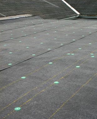 Newly installed flat roof