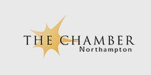 The Chamber Northampton logo with gold star and black text on a white background