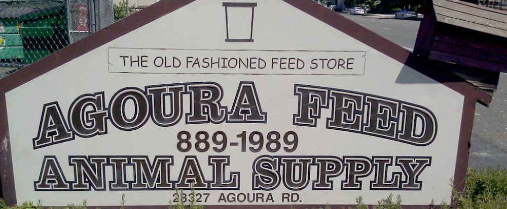 Agoura feed sign board
