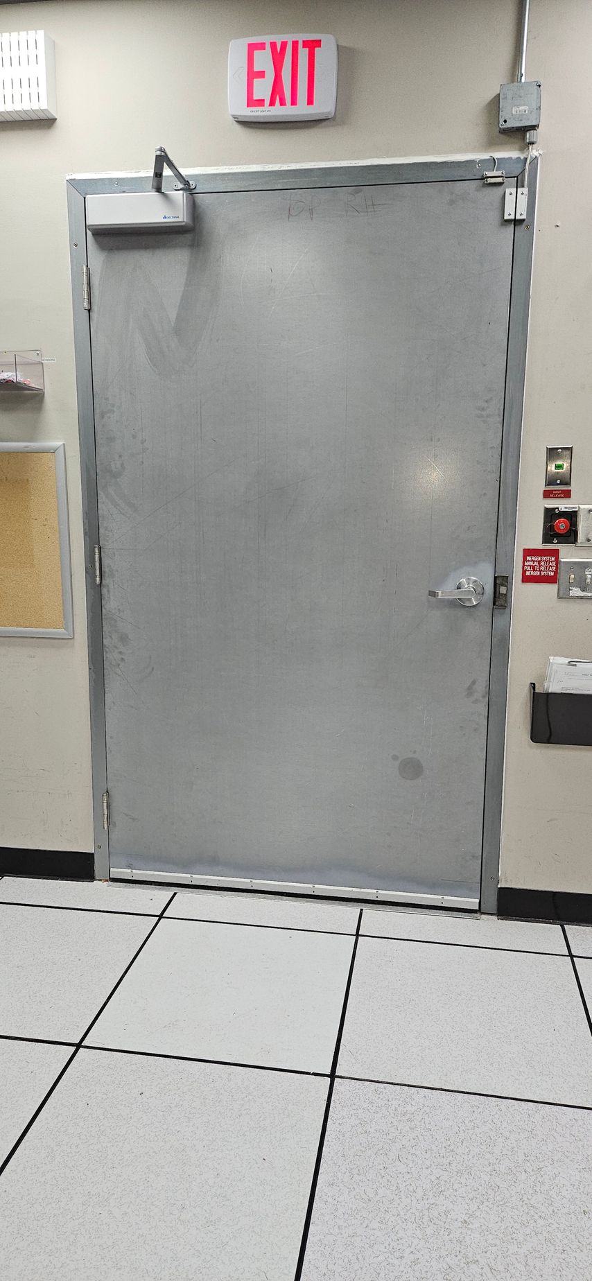 Metal door with 