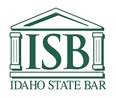 A green logo for the idaho state bar