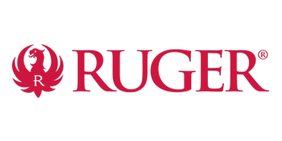 Ruger logo in red with stylized phoenix emblem and wordmark