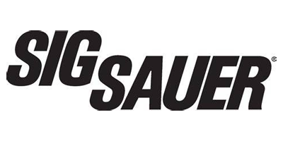 SIG SAUER logo in bold black letters on a white background