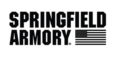 Springfield Armory logo with bold black text and a U.S. flag graphic