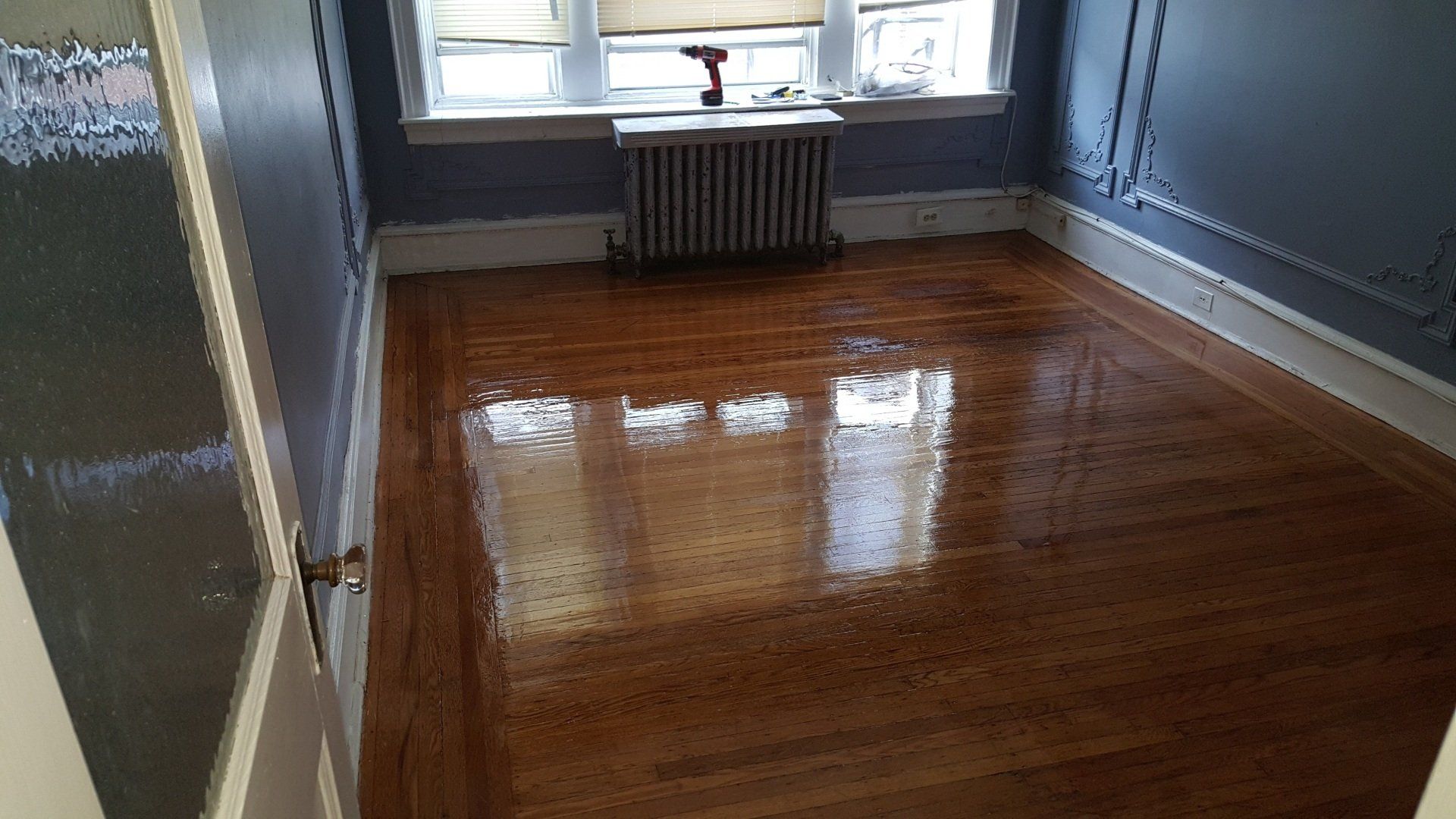 After hardwood flooring