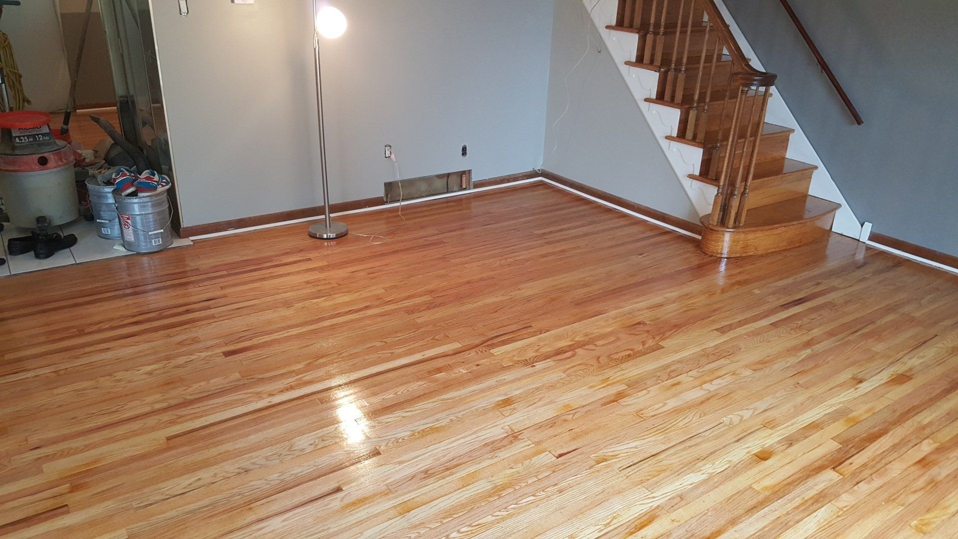 After hardwood flooring