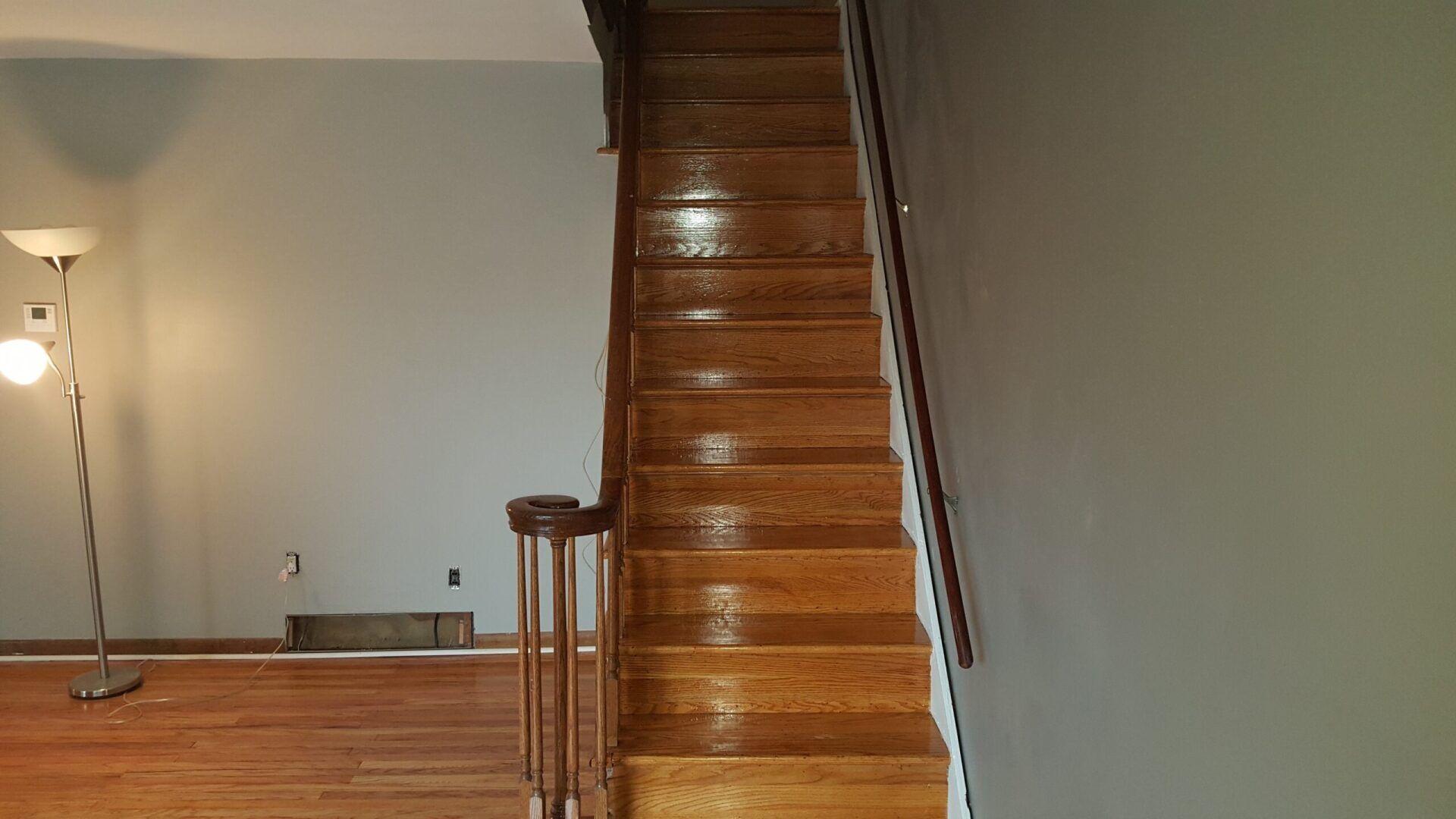 After hardwood floor on stairs