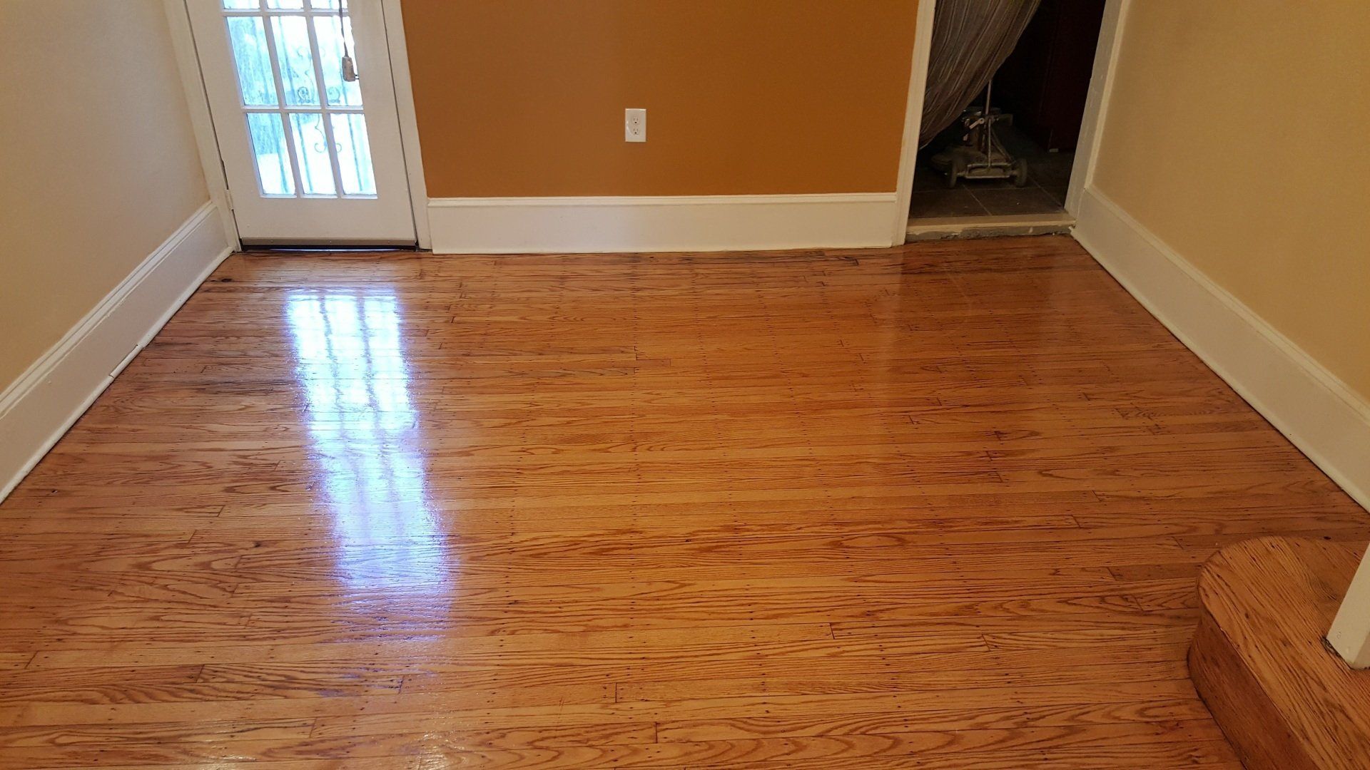 After hardwood flooring installation