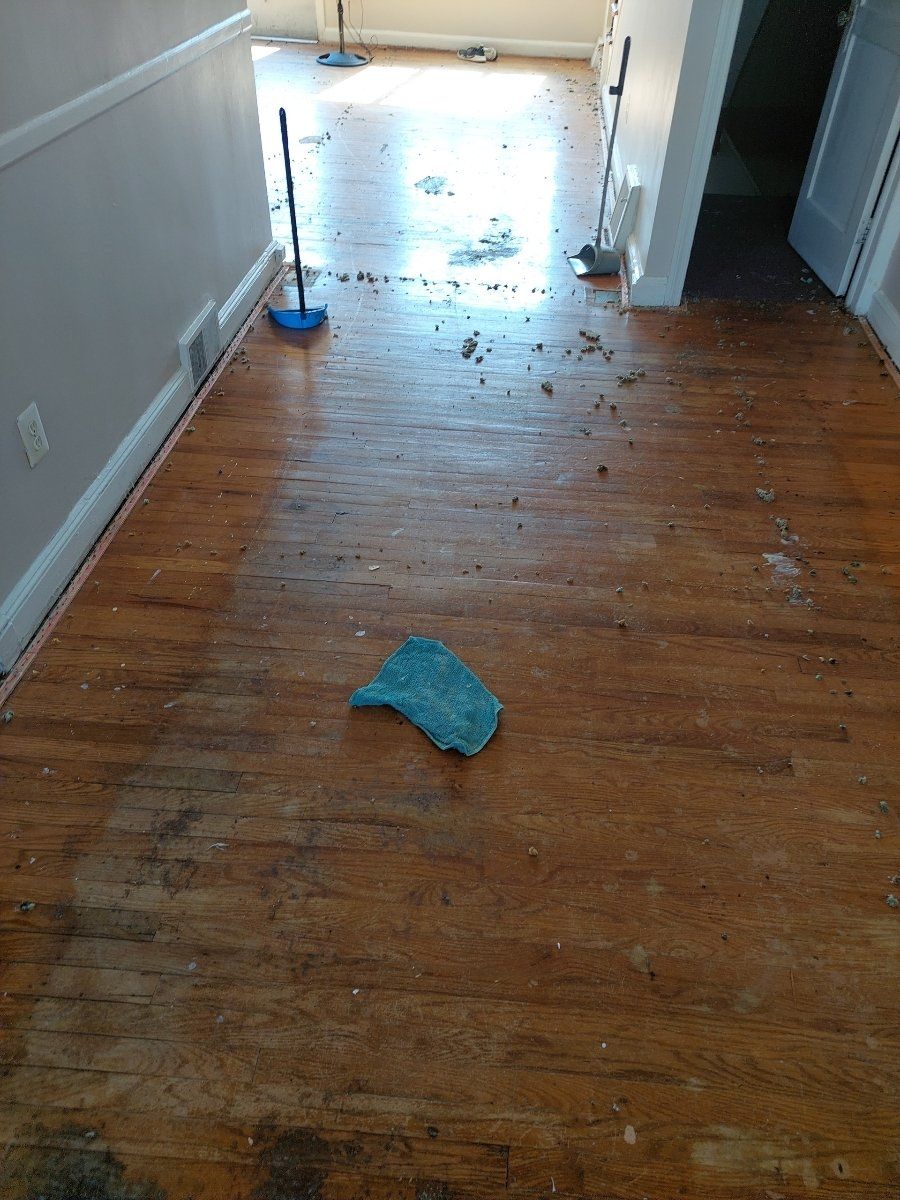 Before hardwood flooring