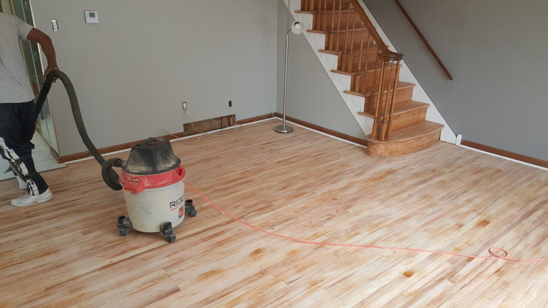 Before hardwood flooring