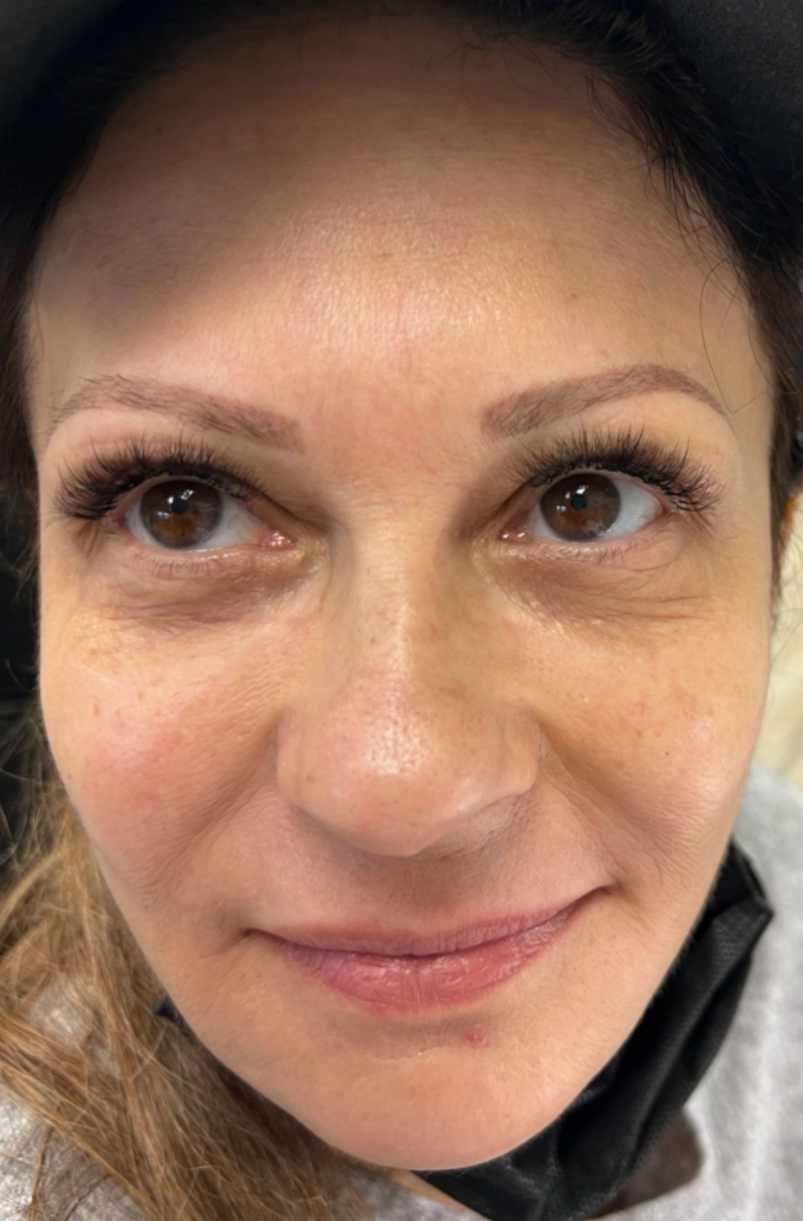 A close up of a woman's face