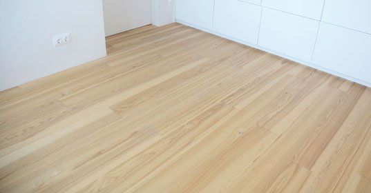 Hardwood floor after remodeling home.