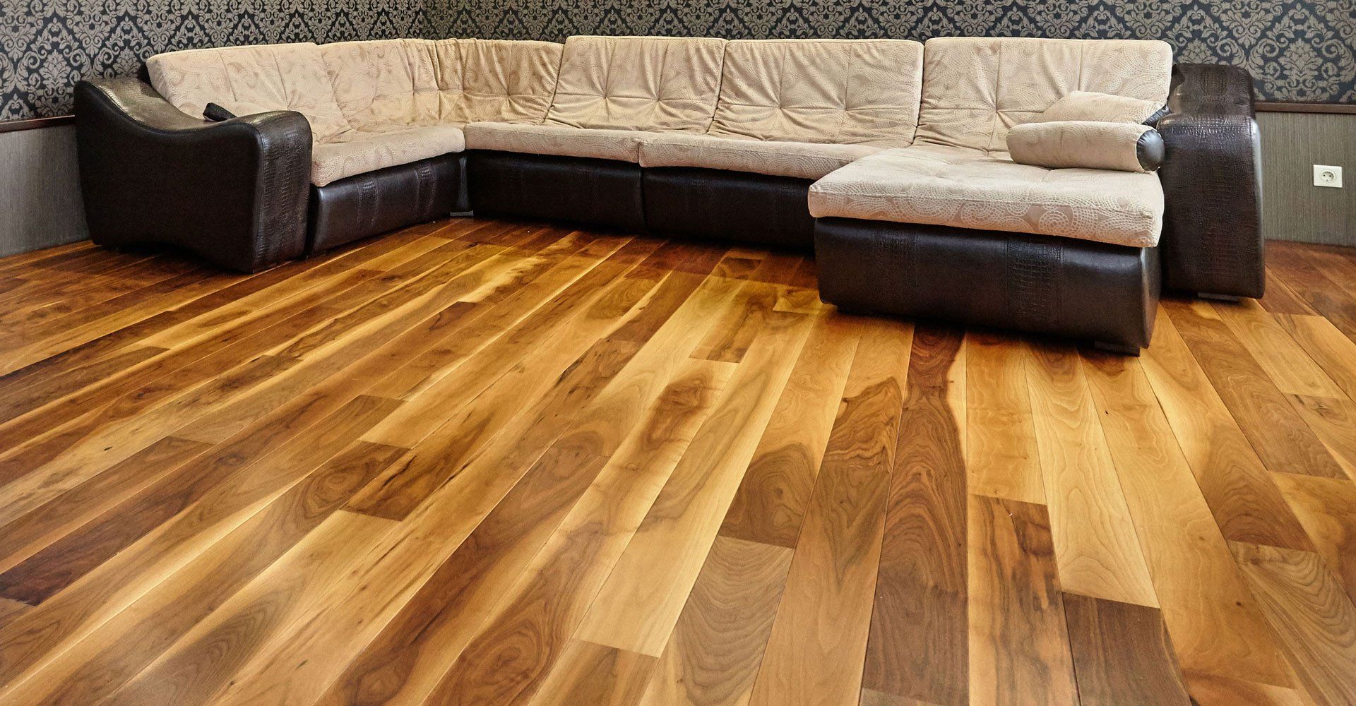 Living room with a beautiful hardwood floor