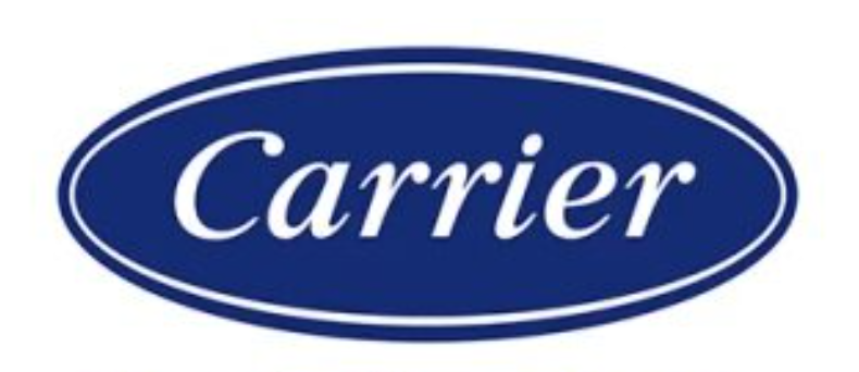 A blue carrier logo on a white background.