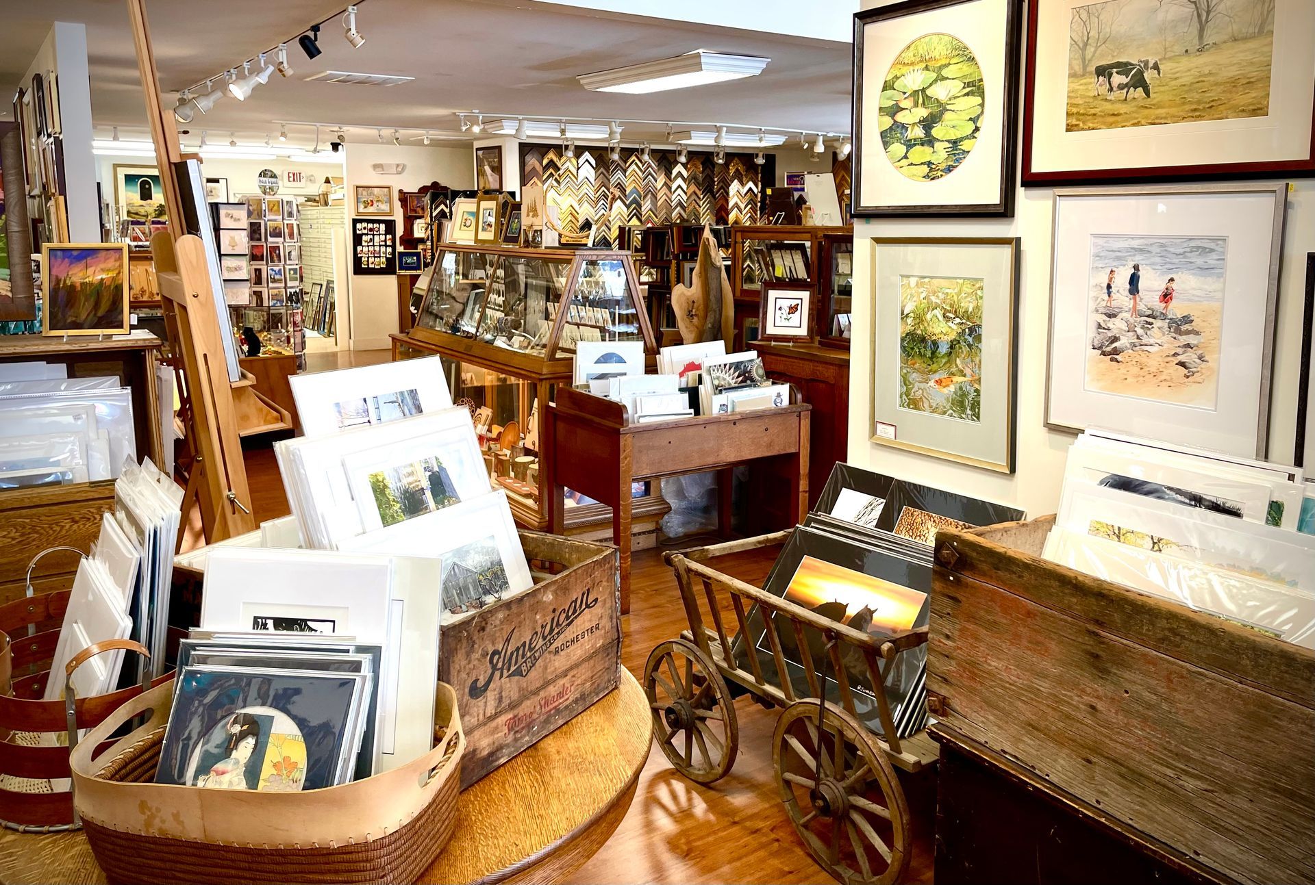 Gallery paintings displayed