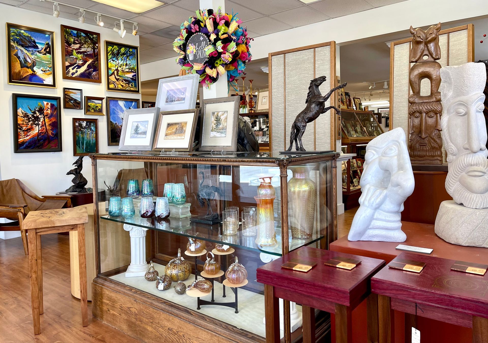 Paintings and sculptures