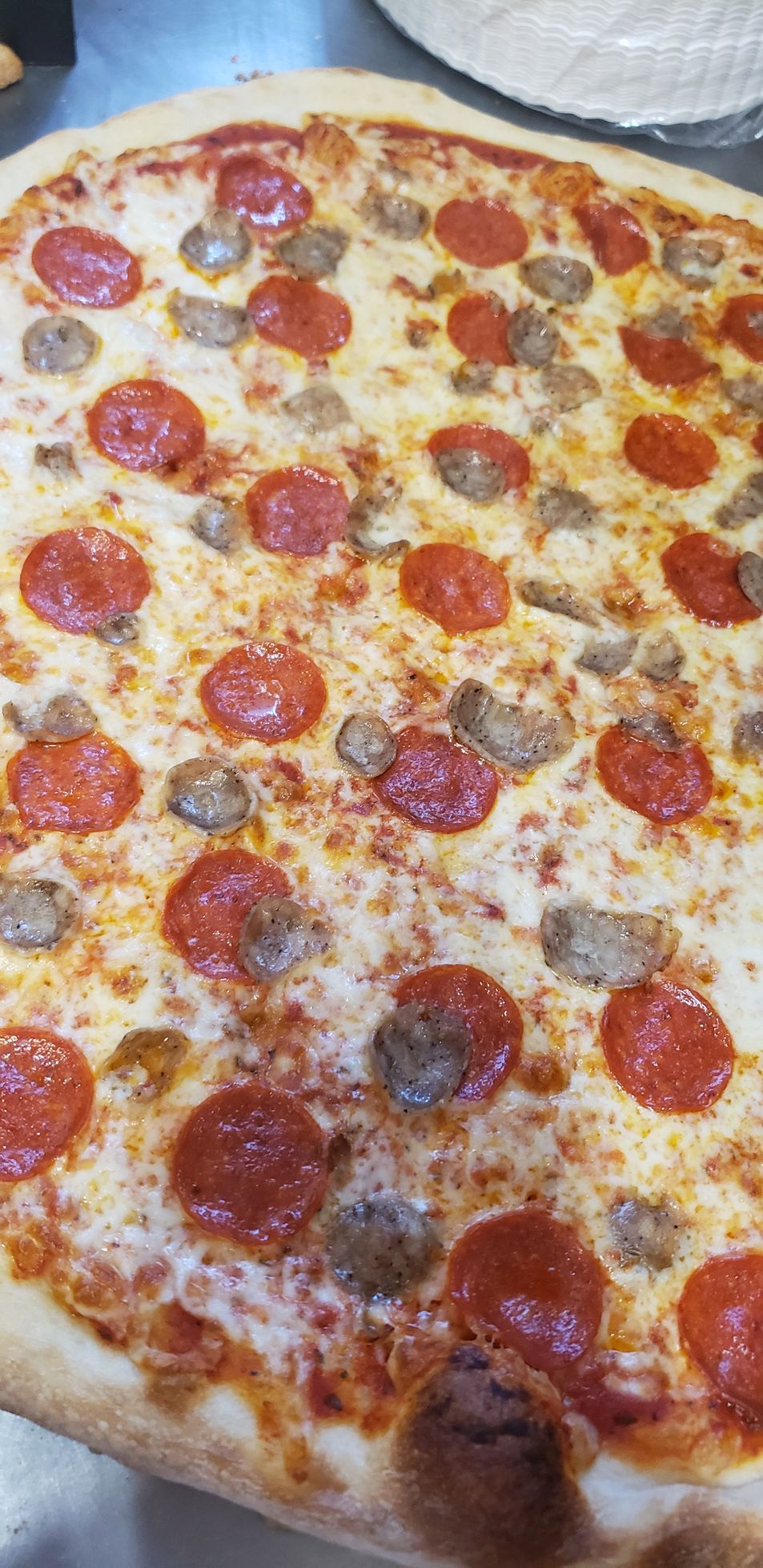 pepperoni and sausage pizza