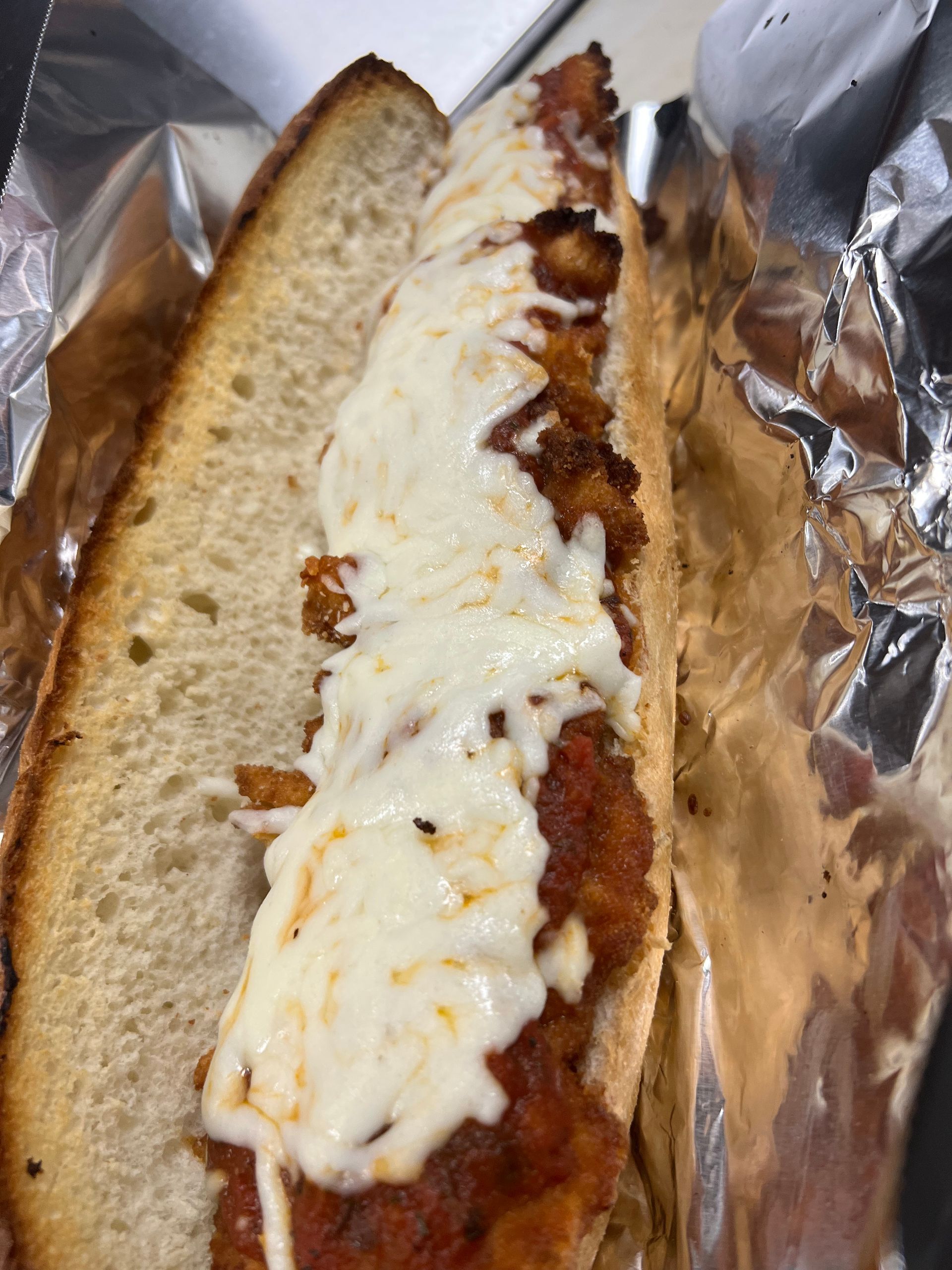 sausage parmigiana hot subs