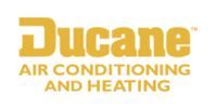 Ducane Air Conditioning and Heating logo in gold text on a white background