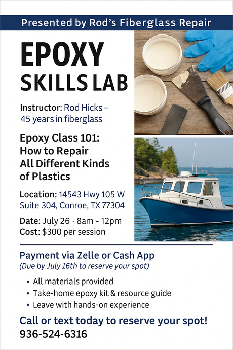 A flyer for an epoxy skills lab