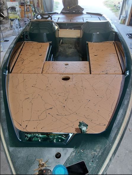 black boat with brown details