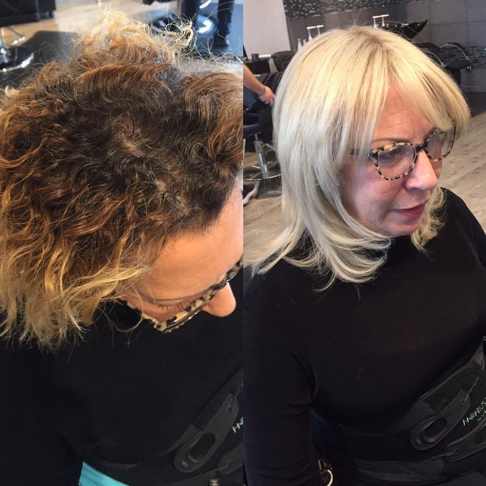 before and after Hair Styling