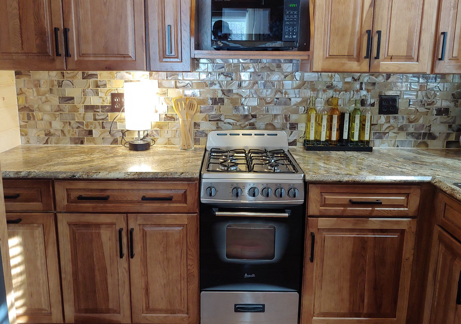 Kitchen with beautiful tiles