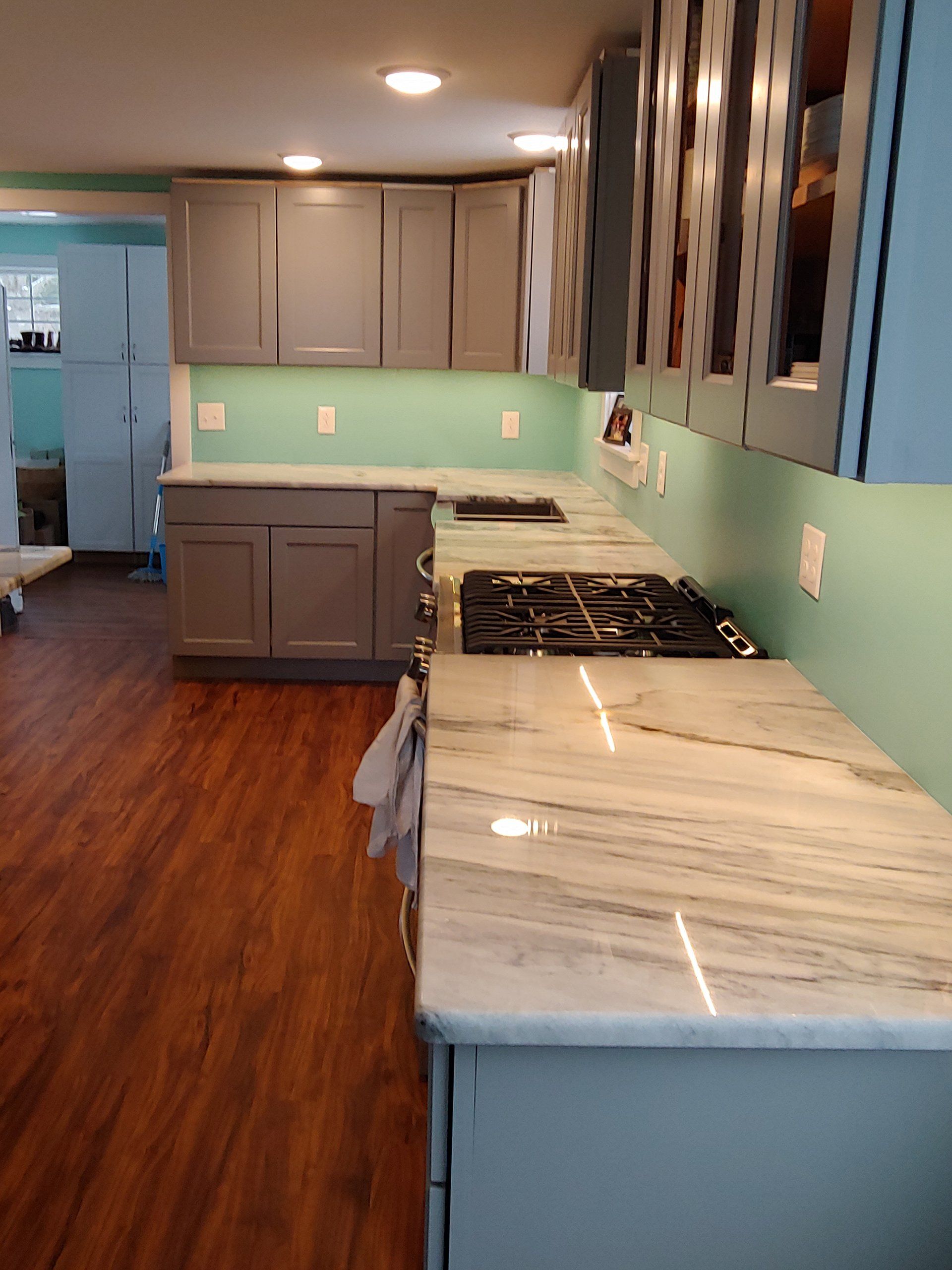 Kitchen countertop and cabinets