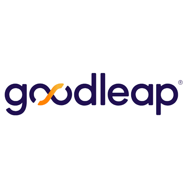 GoodLeap logo in navy and orange with an infinity symbol in the wordmark