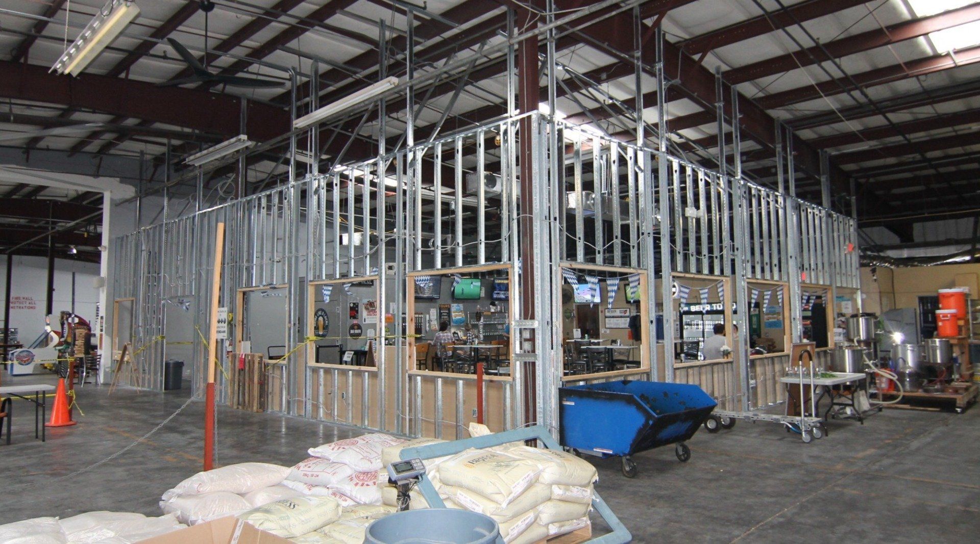 air conditioned taproom and addition