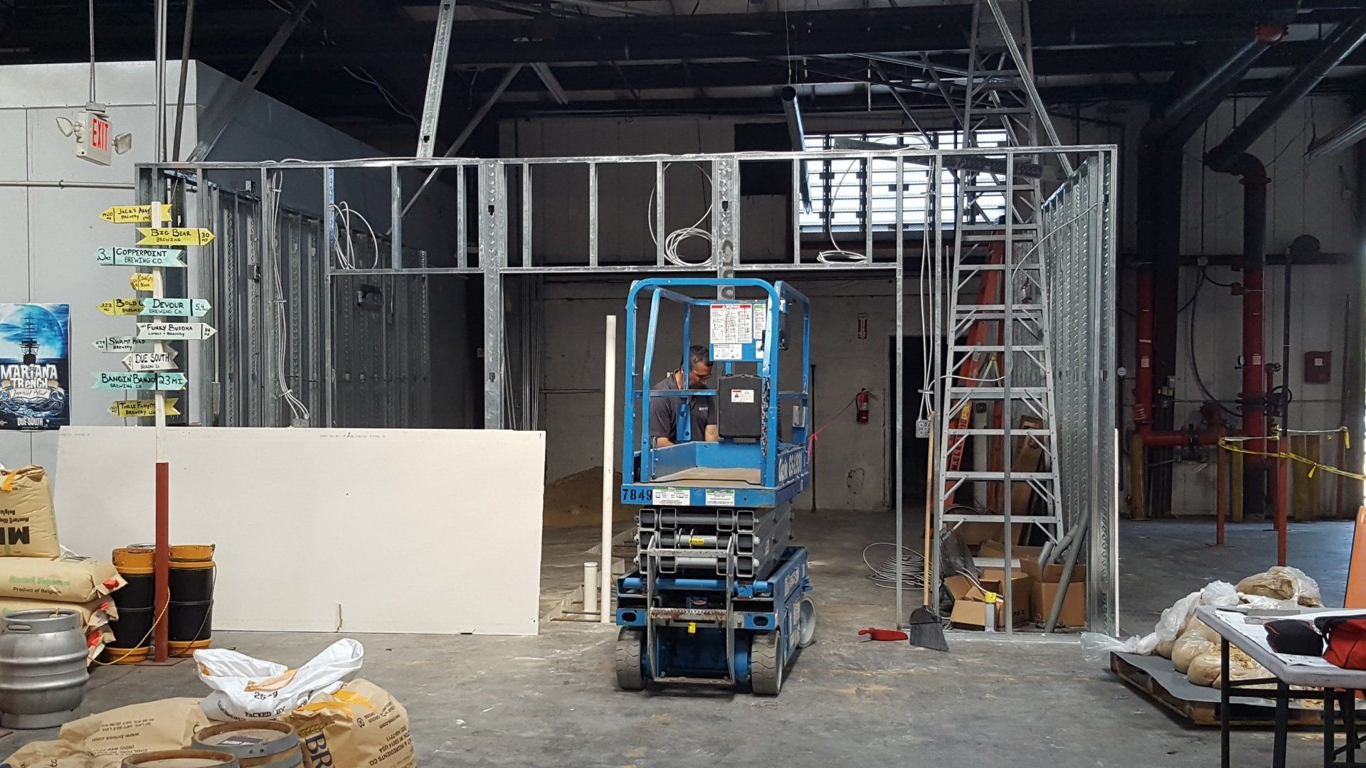 air conditioned taproom and addition