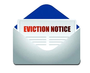 An envelope with an eviction notice in it