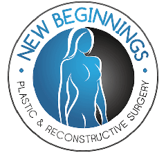 A logo for new beginnings plastic and reconstructive surgery